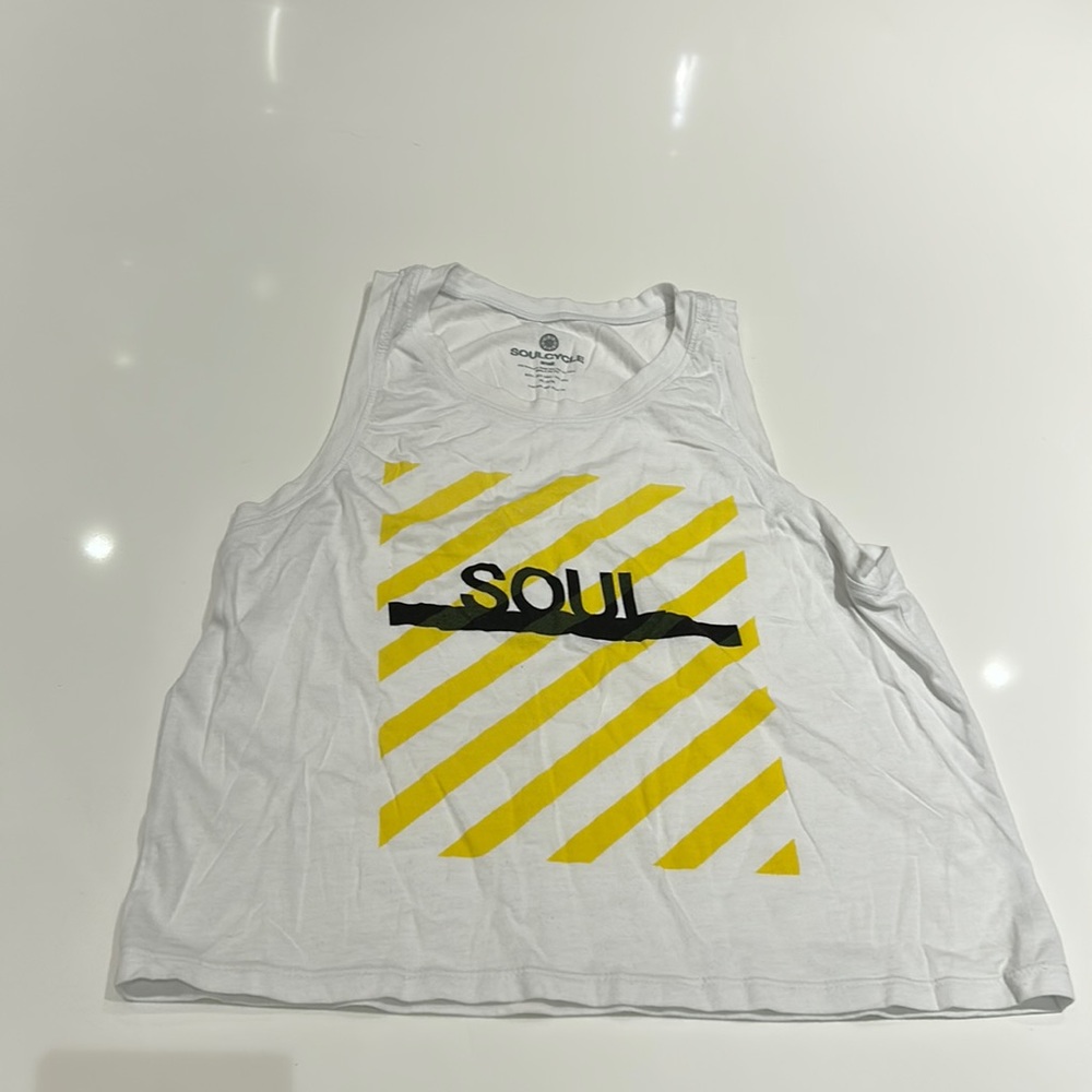 Soul Cycle tank slight crop